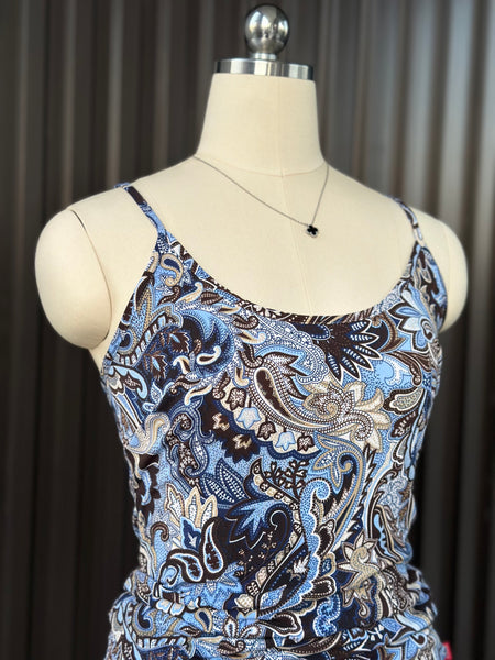 Vintage Paisley Y2K Tank Blouse