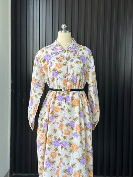 Vintage Floral Maxi Dress
