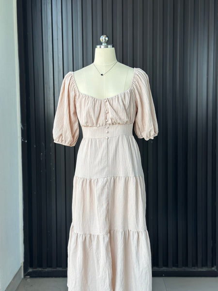 Blush Tiered Summer Maxi Dress