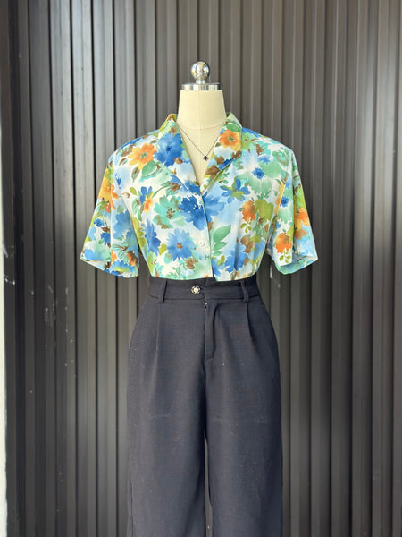 Watercolor Floral Resort Blouse