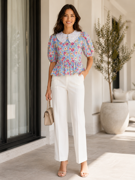 Floral Peplum Blouse