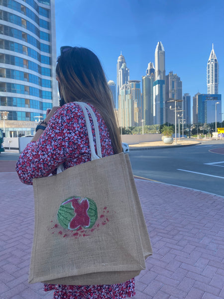 #SadFruitSeries Watermelon Jute Bag