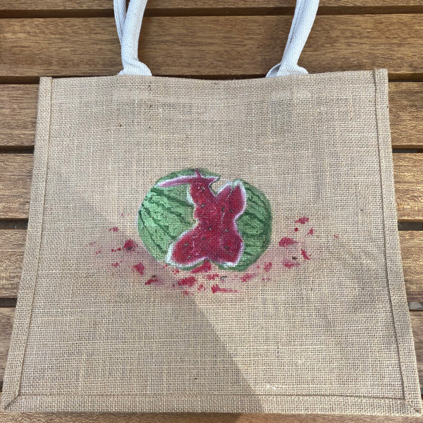 #SadFruitSeries Watermelon Jute Bag