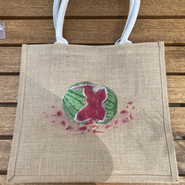 #SadFruitSeries Watermelon Jute Bag