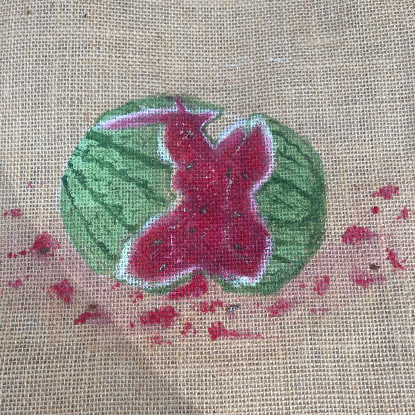 #SadFruitSeries Watermelon Jute Bag